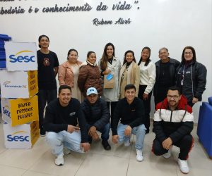 Alunos da Educação à Distância para Jovens e Adultos (EAD EJA) do Sesc Vacaria participam de palestra sobre violência doméstica